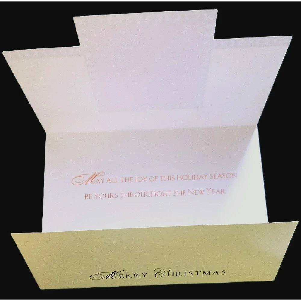 3 Boxes - 54 Deluxe Red Gold Snowflake Merry Christmas Cards Lined Envelopes NOS